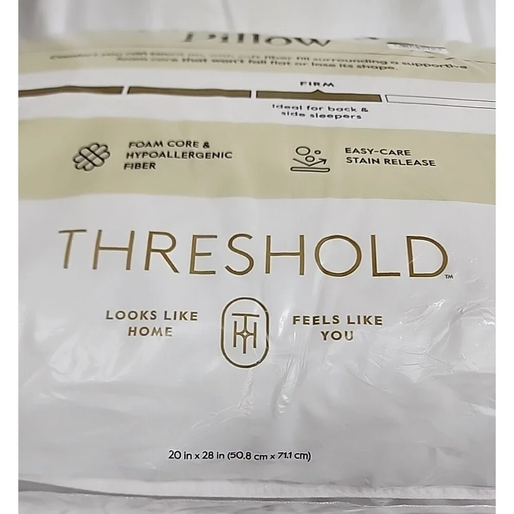 Firm Stay Plush Bed Pillow  (20in X 28in) Standard/Queen-Threshold